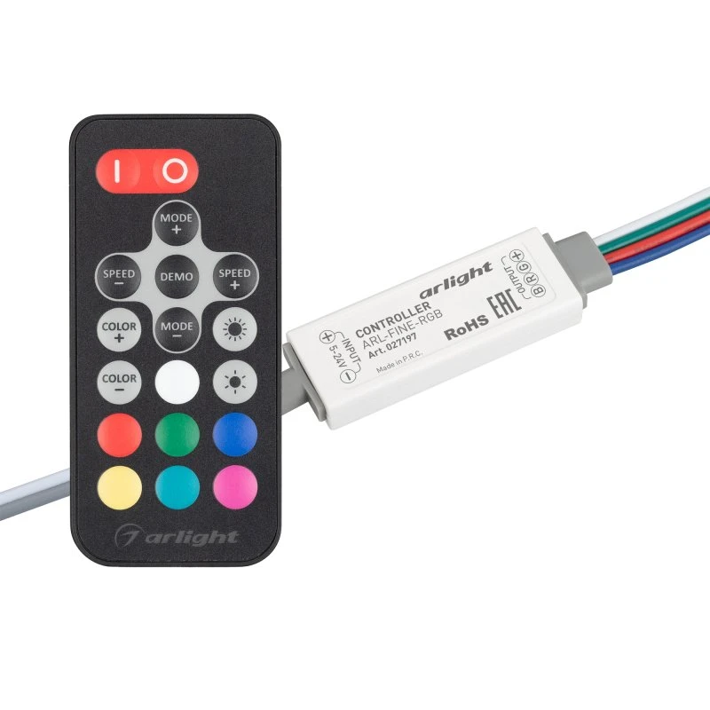 Контроллер ARL-FINE-RGB Black (5-24V, 3x2A, RF ПДУ 18кн) (ARL, IP20 Пластик, 1 год) Arlight 027197 Контроллер ARL-FINE-RGB Black (5-24V, 3x2A, RF ПДУ 18кн) (ARL, IP20 Пластик, 1 год) Arlight 027197