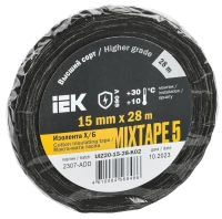 MIXTAPE 5 Изолента Х/Б 15мм 28м IEK UIZ20-15-28-K02