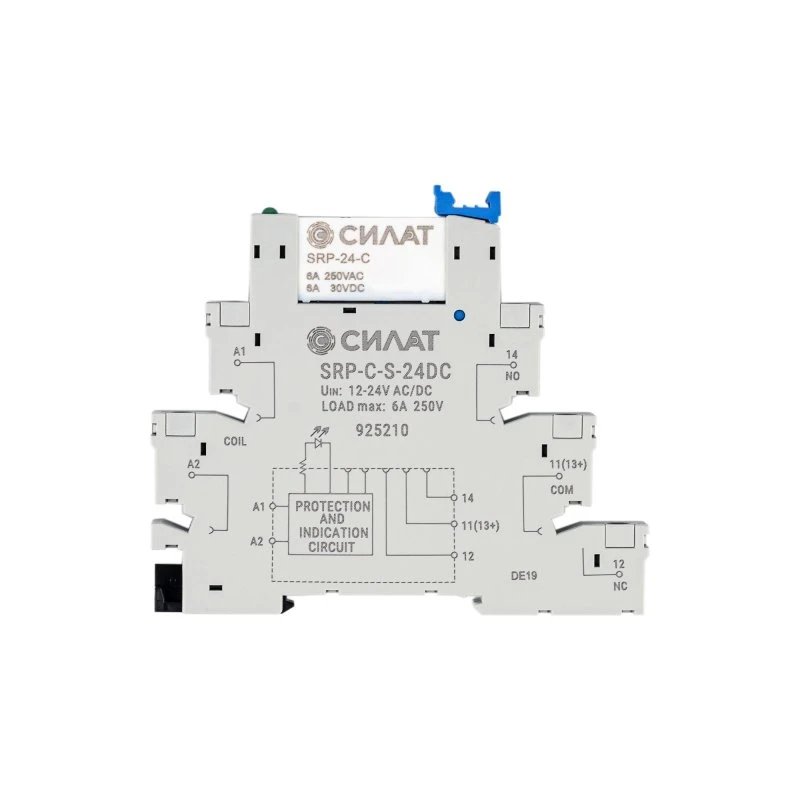 Релейный модуль 12-24V AC/DC винт.зажим Силат 925210 Релейный модуль 12-24V AC/DC винт.зажим Силат 925210