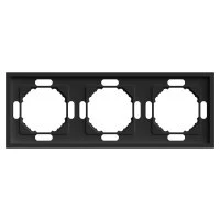 Рамка 3-местная, Эмили,, черный уголь, soft touch STEKKER PFR00-5003-05 49860