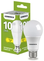 Лампа светодиодная A60 груша 10Вт 230В 3000К E27 GENERICA IEK LL-A60-10-230-30-E27-G Лампа светодиодная A60 груша 10Вт 230В 3000К E27 GENERICA IEK LL-A60-10-230-30-E27-G