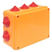 Коробка огнестойкая E90 190х140х70мм, с клеммником 6 полюсов 1,5-25 мм2 IP55 EKF plc-kmrf-190-6-25