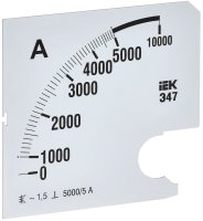 Шкала сменная для амперметра Э47 5000/5А класс точности 1,5 96х96мм IEK IPA20D-SC-5000