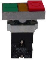 Кнопка xb2-bw8465 i-o сдвоенная с подсветкой ANDELI ADL10-051
