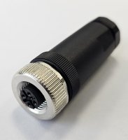 Разъем М12, 4A, гнездовой, винт, пластиковый, прямой, резьба PG9, кабельная часть СТЭЗ 185200113
