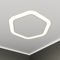 Светильник светодиодный RVE-LBX-HOLE-HEXA-SOFT-1430-V (Шестиугольник закругл. с отв. 1430х1317х100мм S80мм 102Вт встраиваемый 4000K Белый) RVElektro RVE00002935