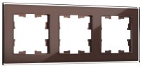 BRITE Рамка 3 поста РУ-3-2-БрТБ стекло темная бронза IEK BR-M32-G-K45