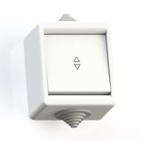IP44  Переключатель брызгозащищенный открытой установки одноклав. А610-326, белый Кунцево-Электро 5908