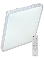 Светильник светодиодный ДБО-75 настенно-потолочный управляемый MYSTERY QUADRO 230В 3000-6500K 6000Лм 530х530x70мм Космос KSMystQD75W