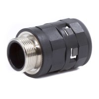 Муфта труба-коробка с металлической резьбой DN 12 мм, М20х1,5, полиамид, цвет черный DKC PAS12M20N