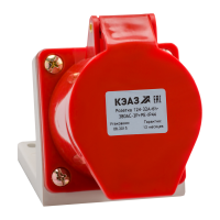 Розетка 124-32А-6h-380AC-3P+PE-IP44 КЭАЗ 222756 Розетка 124-32А-6h-380AC-3P+PE-IP44 КЭАЗ 222756