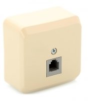 ЭТЮД Розетка телефонная 1xRJ11 наружная бежевая Systeme Electric TELA-001K ЭТЮД Розетка телефонная 1xRJ11 наружная бежевая Systeme Electric TELA-001K
