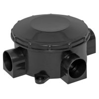 Коробка распаячная КМР-040-040б трехрожковая черная (70х35) PROxima EKF plc-kmr-040-040b