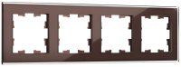 BRITE Рамка 4 поста РУ-4-2-БрТБ стекло бронза IEK BR-M42-G-K45