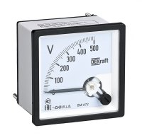Вольтметр аналоговый шкала 600В AC 72х72мм КТ 1,5 Dekraft 50244DEK