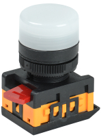 Лампа AL-22TE сигнальная белая с подсветкой неон 240В IEK BLS30-ALTE-K01