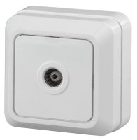 Розетка TV одиночная, ОУ, Quadro, б.м.п., белый, 2Э-301-01 Intro Б0038872