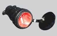 Гнездо с крышкой и с захватом 16А 250V 2P IP44 с/з КАУЧУКОВАЯ Fetih (15/150 уп/кор) Промрукав F-208K