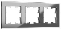 BRITE Рамка 3 поста РУ-3-2-БрСе стекло серый IEK BR-M32-G-K03