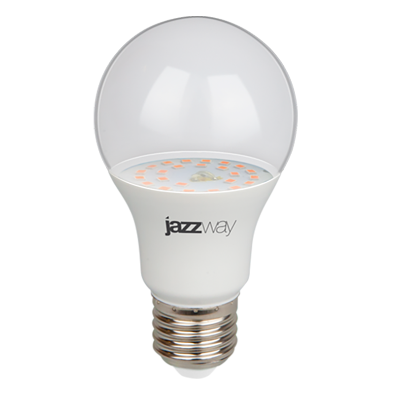 Лампа светодиодная LED 15Вт A60 Е27 прозрачная ( для растений) JazzWay 5049444 Лампа светодиодная LED 15Вт A60 Е27 прозрачная ( для растений) JazzWay 5049444