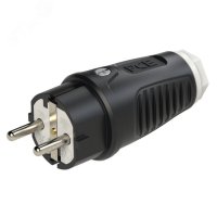 Вилка каб 16A/250V/2P+E/IP54 корпус черный, маркер белый PCE 0511-sw 00-00027002