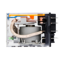 Реле миниатюрное промышленное общего назначения, 4CO, ком. ток 5А, AgSnO2, напряжение 24V DC, опция: светодиод DKC IR-24DC-4CO