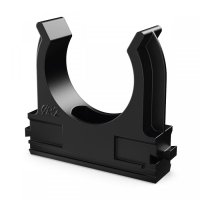 Крепёж-клипса для труб Полистирол черная d32 мм в малой упаковке (10шт/500шт уп/кор) Промрукав PR13.0212