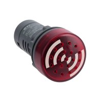Зуммер с подсветкой красный 220В AC непрерывный звук Systeme Electric SB7KS2M4C