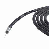 Металлорукав DN 26мм в герметичной ПВХ изоляции, Dвн 26,5 мм, Dнар 31,5, с протяжкой, 25 м, цвет чёрный DKC 6071R-027NP