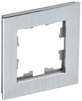 BRITE Рамка 1 пост РУ-1-1-БрА металл алюминий IEK BR-M12-M-K47