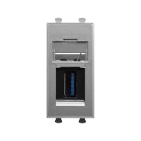 Avanti USB 3.0 розетка модульная, тип А-А, , Закаленная сталь, 1модуль DKC 4404301 Avanti USB 3.0 розетка модульная, тип А-А, , Закаленная сталь, 1модуль DKC 4404301