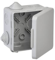 Коробка  распределительная КМ 80х80х50мм о/к IP54 4 вв. (7035) GENERICA IEK UKO31-080-080-050-K03-54G Коробка  распределительная КМ 80х80х50мм о/к IP54 4 вв. (7035) GENERICA IEK UKO31-080-080-050-K03-54G
