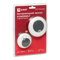 Звонок беспр. в розетку Powerself (230В, бел.-сер. 51 мелод. с индик. 4 ур.) EKF DBS-003 Звонок беспр. в розетку Powerself (230В, бел.-сер. 51 мелод. с индик. 4 ур.) EKF DBS-003