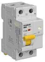 KARAT Устройство защиты от дугового пробоя c автоматическим выключателем 1P+N C 20A IEK KA-DP11-1-020-C