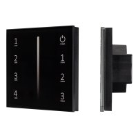 Панель SMART-P34-DIM-IN Black (230V, 0-10V, Sens, 2.4G) (ARL, IP20 Пластик, 5 лет) Arlight 028112