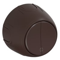 Переключатель двойной  Rotondo, цвет коричневый OneKeyElectro 3E31601215 7700958