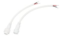Соединительный кабель (2pin) герметичный (IP67) 2х1,0кв мм  белый, REXANT 11-9820