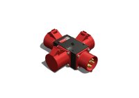 Устройство распределительное переносное пластик IP44 32A корпус 75х120х80 черный AlpenBox 0370001 00-00001823