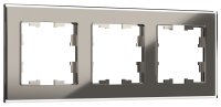 BRITE Рамка 3 поста РУ-3-2-БрД стекло дымчатый IEK BR-M32-G-K30