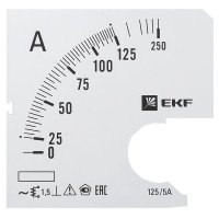 Шкала сменная для A961 125/5А-1,5 PROxima EKF s-a961-125