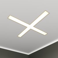 Светильник светодиодный RVE-LBX-KRESCENT-730-V (Крест 730х730х100мм S80мм 33Вт встраиваемый 4000K Белый) RVElektro RVE00003040