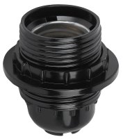 Патрон Е27 с кольцом,бакелит, черный (x50) (50/200/4800) ЭРА Б0044084