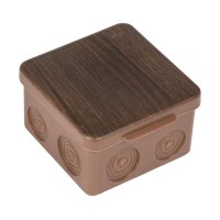 Коробка распаячная КМР-030-034 пылевлагозащищенная без мембранных вводов (109х109х55) тёмное дерево PROxima EKF plc-kmr-030-034-t