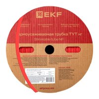 Трубка термоусаживаемая ТУТ нг 30/15 красная рулон PROxima EKF tut-30-r Трубка термоусаживаемая ТУТ нг 30/15 красная рулон PROxima EKF tut-30-r