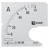 Шкала сменная для A721 60/5А-1,5 PROxima EKF s-a721-60