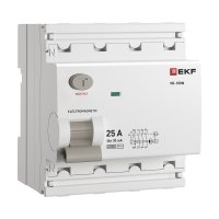 Выключатель дифференциального тока ВД-100N  4P 25А 30мА тип AC эл-мех 6кА PROXIMA EKF E1046M2530