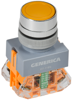 Кнопка D7-11BN d=22мм 1з+1р жел. GENERICA IEK BBT50-11BN-3-22-K05-G