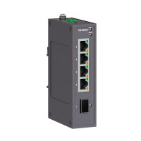 Промышленный неуправляемый коммутатор, 1х100Base-X, SFP слот, 4х10/100Base-T(X) портов RJ45, 12-48В DC/18-30В AC, с резервированием DKC N1000-1SFP4T-P2
