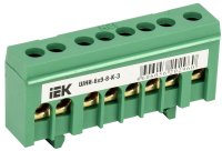 Шина PE земля корпусный изолятор на DIN-рейку ШНИ-6х9-8-К-З IEK YNN10-69-8KD-K06 Шина PE земля корпусный изолятор на DIN-рейку ШНИ-6х9-8-К-З IEK YNN10-69-8KD-K06
