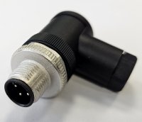 Разъем М12, 4A, штыревой, винт, пластиковый, угловой, резьба PG7, кабельная часть СТЭЗ 185200143